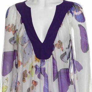 NWOT Carlos Miele Butterfly Print Tunic